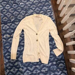 Tory Burch Cream Button-Up Women's Sweater